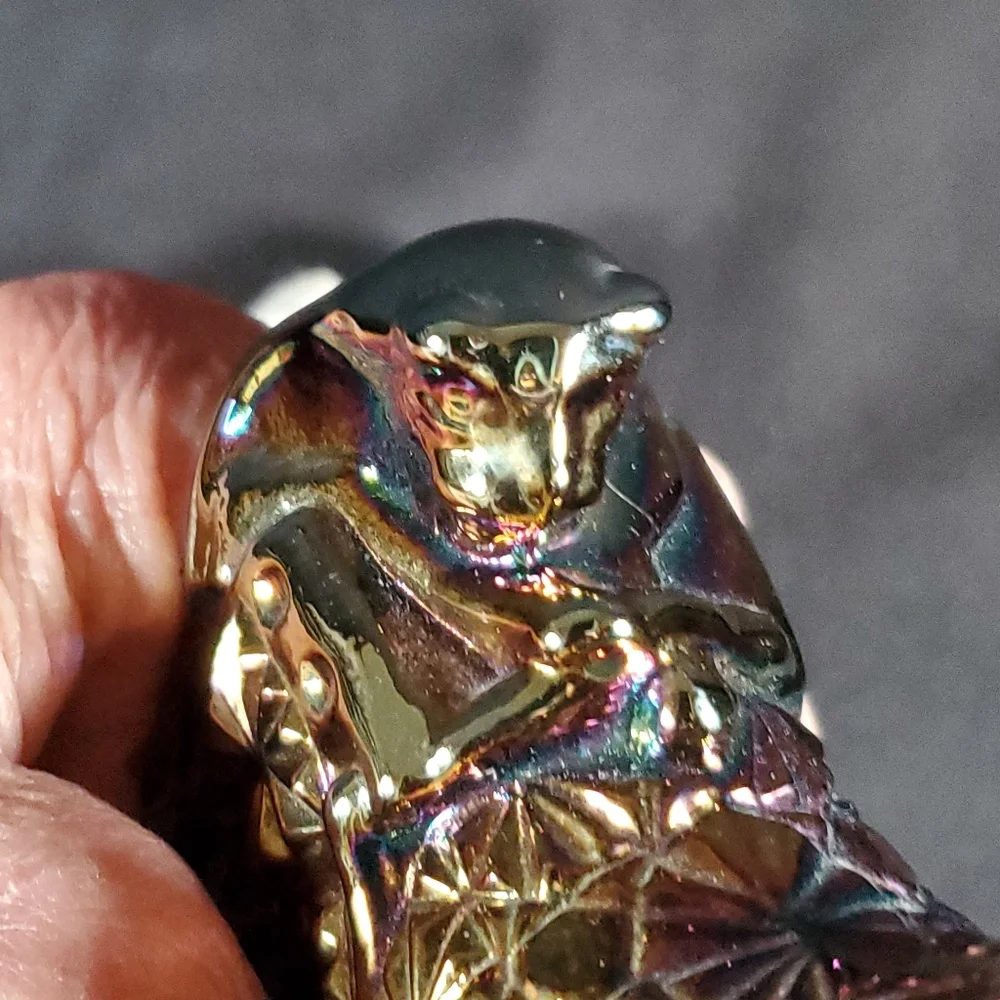 Vintage Carnival Glass Cat Head Shoe - Picture 6 of 7